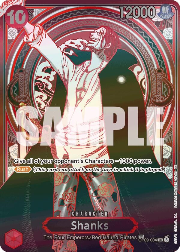 Image for Shanks - OP09-004 (SP) (Silver) (OP09-004) (Carrying On His Will) - One Piece Card Game
