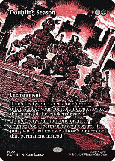 Image for Doubling Season (Borderless) (11) (Teenage Mutant Ninja Turtles Source Material) - Magic: The Gathering