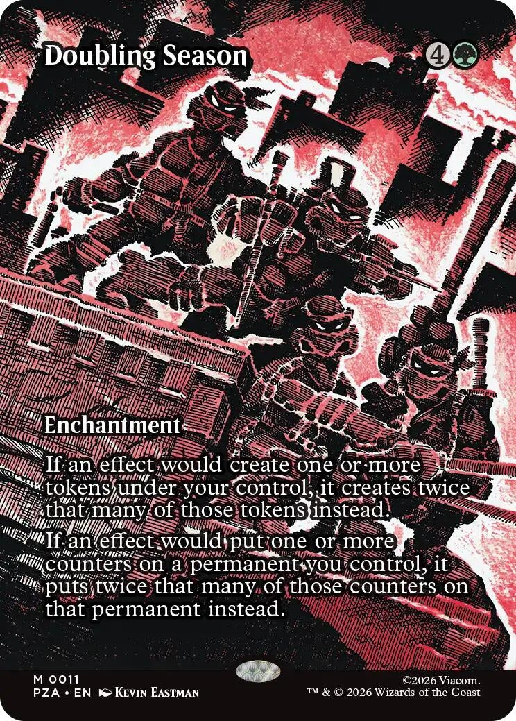 Image for Doubling Season (Borderless) (11) (Teenage Mutant Ninja Turtles Source Material) - Magic: The Gathering