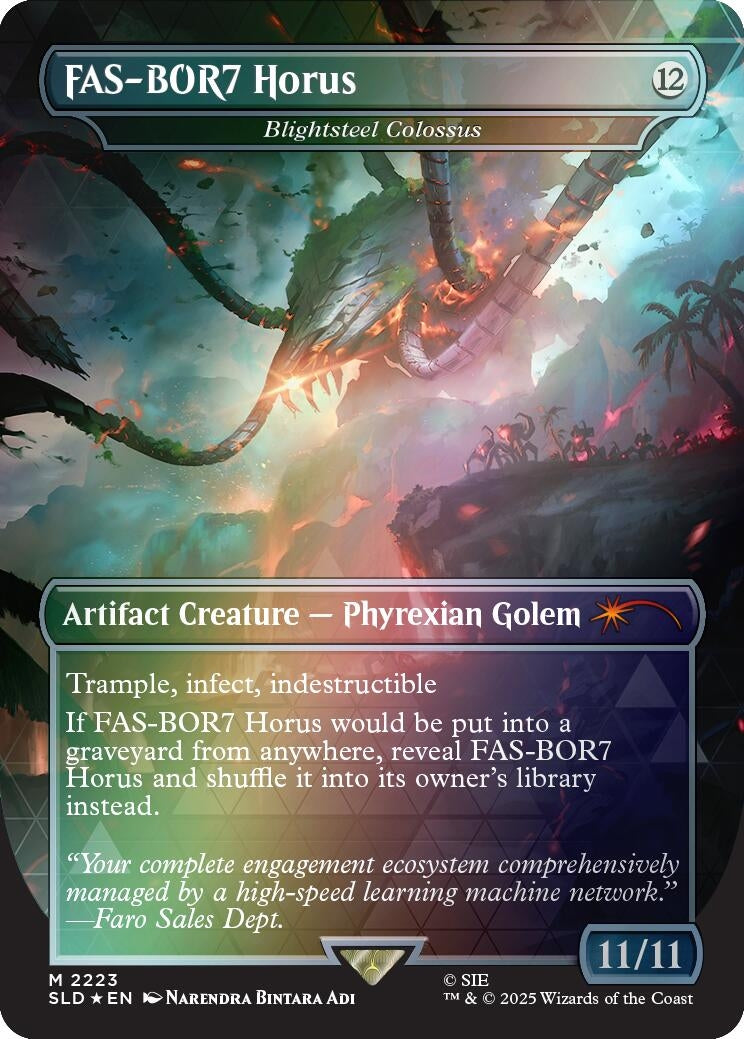 FAS-BOR7 Horus - Blightsteel Colossus (Rainbow Foil) (2223) (Secret Lair Drop Series)