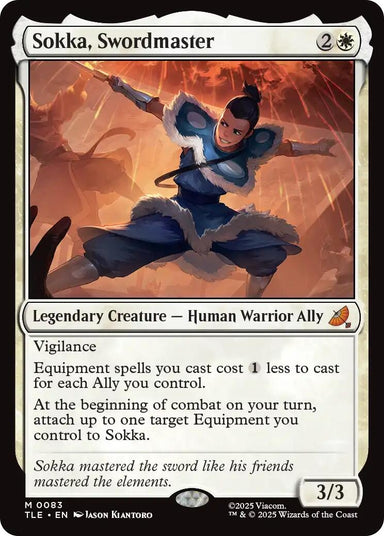 Image for Sokka, Swordmaster (83) (Avatar: The Last Airbender: Eternal-Legal) - Magic: The Gathering