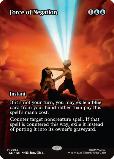 Image for Force of Negation (Borderless) (13) (Avatar: The Last Airbender: Eternal-Legal) - Magic: The Gathering