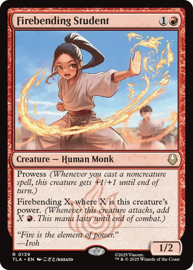 Image for Firebending Student (139) (Avatar: The Last Airbender) - Magic: The Gathering