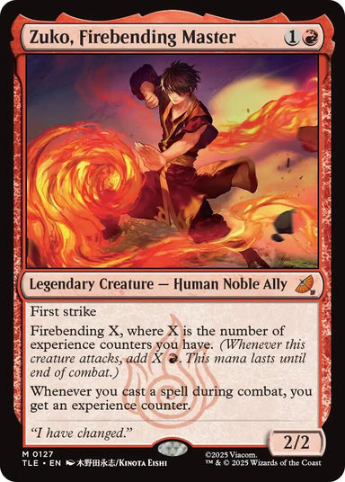 Image for Zuko, Firebending Master (127) (Avatar: The Last Airbender: Eternal-Legal) - Magic: The Gathering