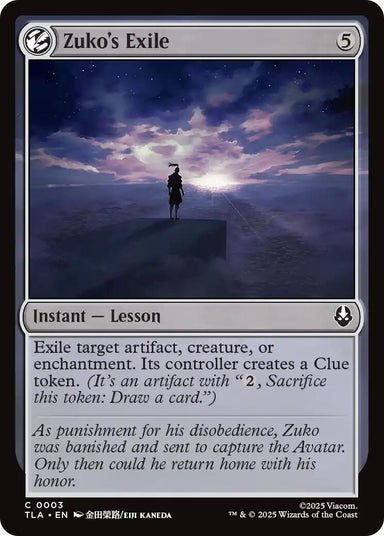 Image for Zuko's Exile (3) (Avatar: The Last Airbender) - Magic: The Gathering