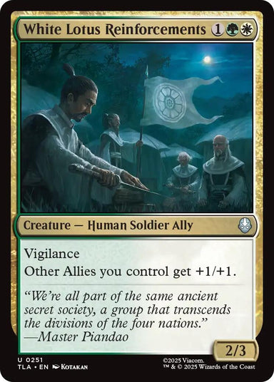 Image for White Lotus Reinforcements (251) (Avatar: The Last Airbender) - Magic: The Gathering