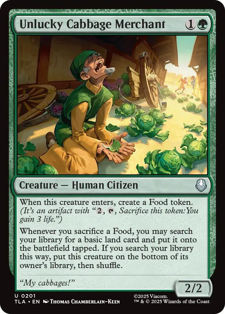 Image for Unlucky Cabbage Merchant (201) (Avatar: The Last Airbender) - Magic: The Gathering