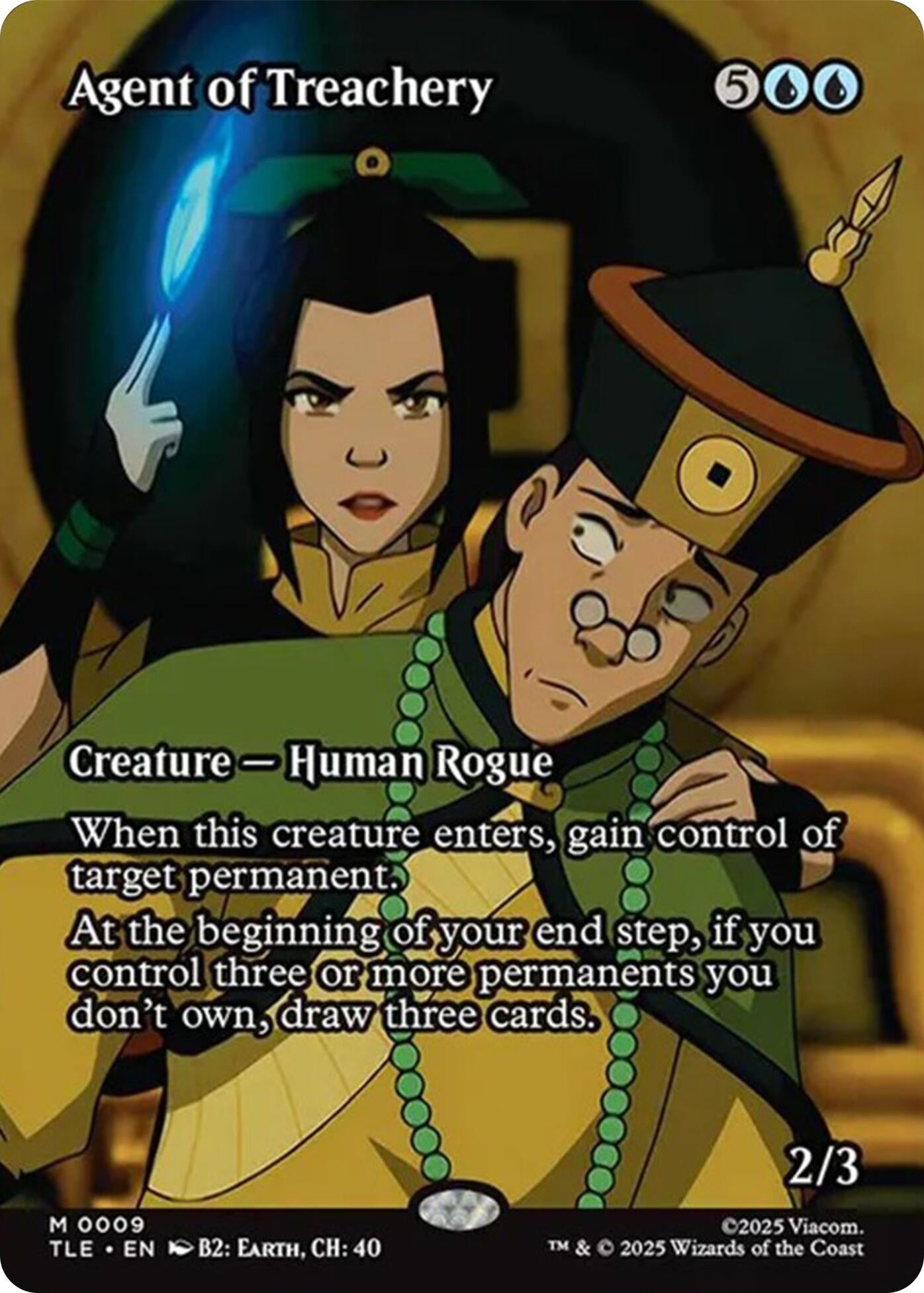 Image for Agent of Treachery (Borderless) (9) (Avatar: The Last Airbender: Eternal-Legal) - Magic: The Gathering