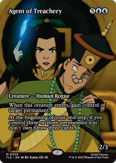 Image for Agent of Treachery (Borderless) (9) (Avatar: The Last Airbender: Eternal-Legal) - Magic: The Gathering