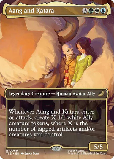Image for Aang and Katara (Borderless) (69) (Avatar: The Last Airbender: Eternal-Legal) - Magic: The Gathering