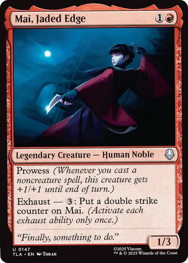 Image for Mai, Jaded Edge (147) (Avatar: The Last Airbender) - Magic: The Gathering