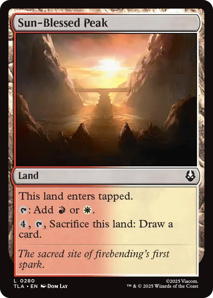 Image for Sun-Blessed Peak (280) (Avatar: The Last Airbender) - Magic: The Gathering