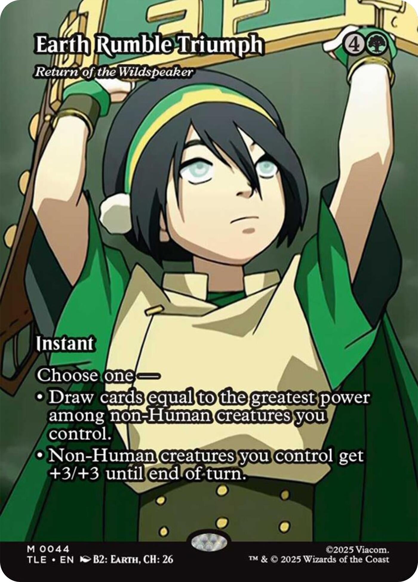 Image for Earth Rumble Triumph - Return of the Wildspeaker (Borderless) (44) (Avatar: The Last Airbender: Eternal-Legal) - Magic: The Gathering