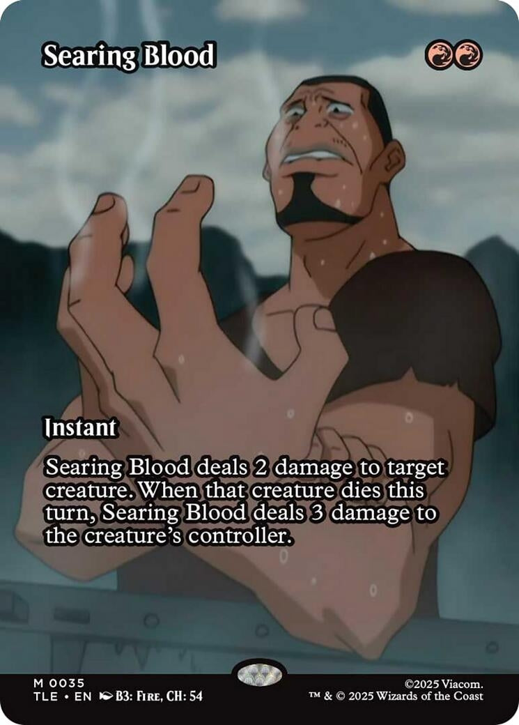 Image for Searing Blood (Borderless) (35) (Avatar: The Last Airbender: Eternal-Legal) - Magic: The Gathering