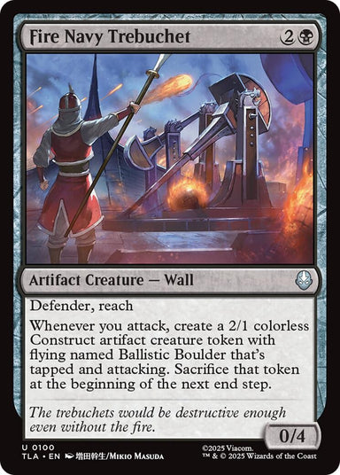 Image for Fire Navy Trebuchet (100) (Avatar: The Last Airbender) - Magic: The Gathering