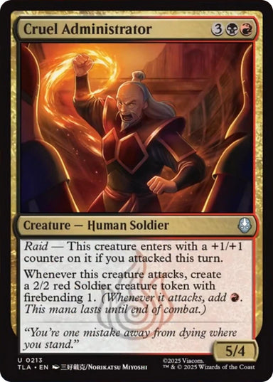 Image for Cruel Administrator (213) (Avatar: The Last Airbender) - Magic: The Gathering