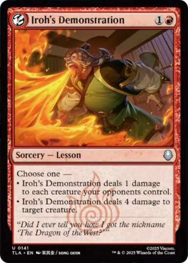 Image for Iroh's Demonstration (141) (Avatar: The Last Airbender) - Magic: The Gathering