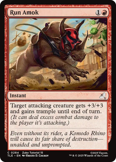 Image for Run Amok (0284) (284) (Avatar: The Last Airbender: Eternal-Legal) - Magic: The Gathering