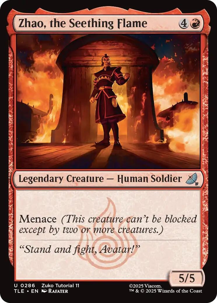 Image for Zhao, the Seething Flame (0286) (286) (Avatar: The Last Airbender: Eternal-Legal) - Magic: The Gathering
