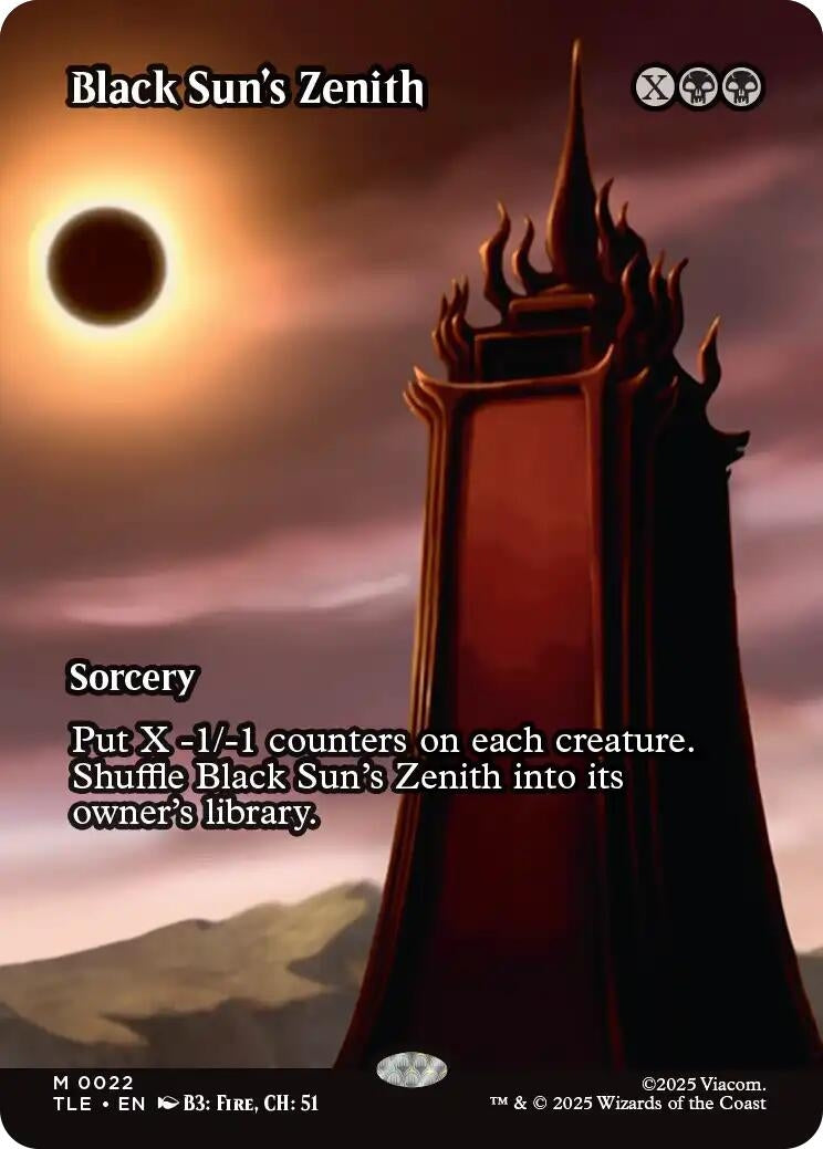 Image for Black Sun's Zenith (Borderless) (22) (Avatar: The Last Airbender: Eternal-Legal) - Magic: The Gathering