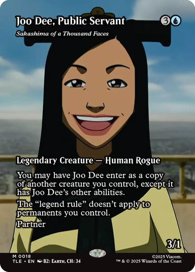 Image for Joo Dee, Public Servant - Sakashima of a Thousand Faces (Borderless) (18) (Avatar: The Last Airbender: Eternal-Legal) - Magic: The Gathering