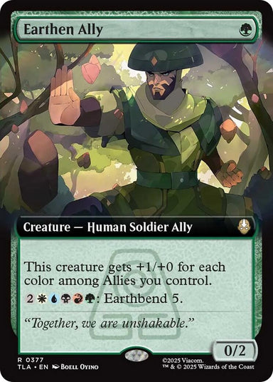 Image for Earthen Ally (Extended Art) (377) (Avatar: The Last Airbender) - Magic: The Gathering