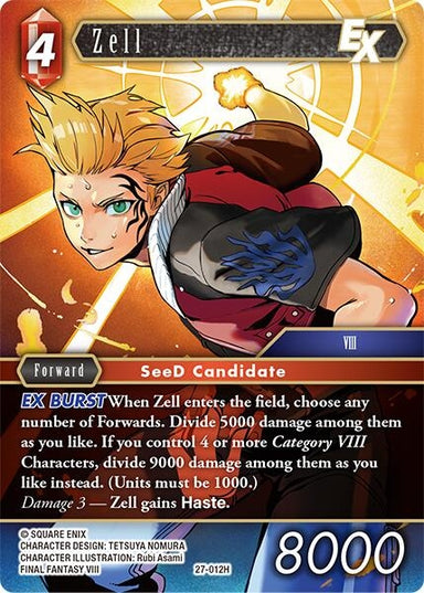 Image for Zell EX (27-012H) (Journey of Discovery) - Final Fantasy TCG