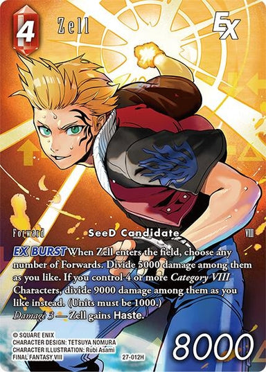 Image for Zell EX (Full Art) (27-012H) (Journey of Discovery) - Final Fantasy TCG