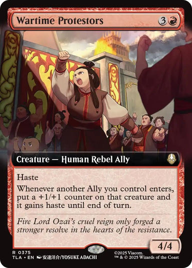 Image for Wartime Protestors (Extended Art) (375) (Avatar: The Last Airbender) - Magic: The Gathering
