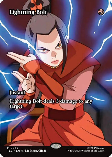Image for Lightning Bolt (Borderless) (32) (Avatar: The Last Airbender: Eternal-Legal) - Magic: The Gathering