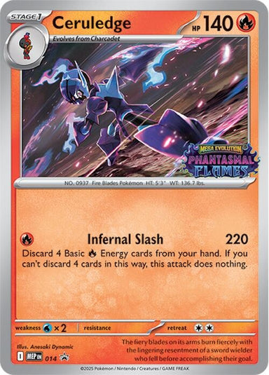 Image for Ceruledge (Prerelease) (014) (ME: Mega Evolution Promo) - Pokemon