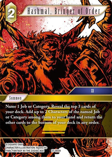 Image for Hashmal, Bringer of Order (27-065H) (Journey of Discovery) - Final Fantasy TCG