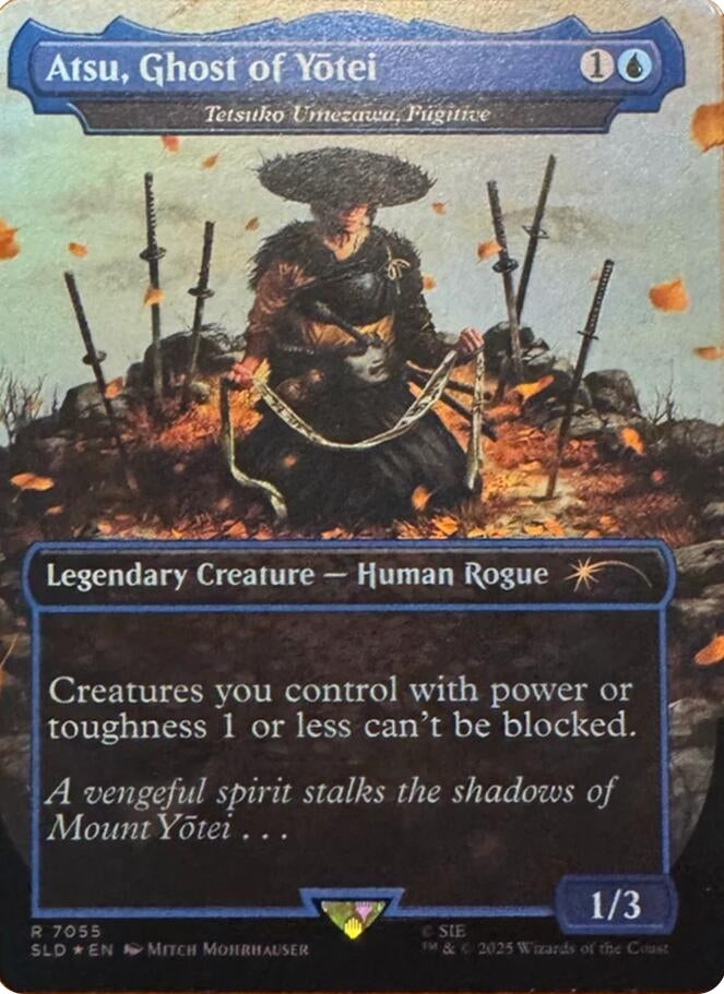 Image for Atsu, Ghost of Yotei - Tetsuko Umezawa, Fugitive (Rainbow Foil) (7055) (Secret Lair Drop Series) (SLD) - Magic: The Gathering