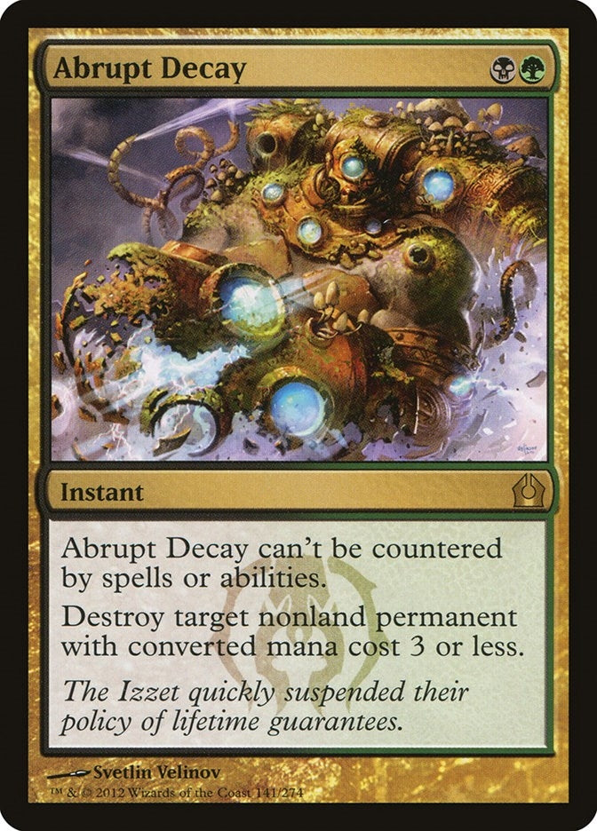 Image for Abrupt Decay (141) (Return to Ravnica) - Magic: The Gathering