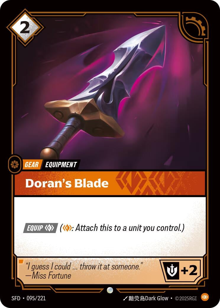 Image for Doran's Blade (095/221) (Spiritforged) - Riftbound: League of Legends Trading Card Game
