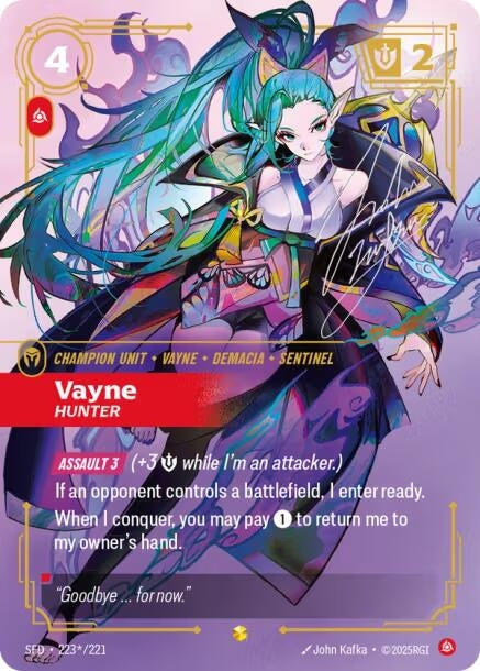 Image for Vayne - Hunter (Signature) (223*/221) (Spiritforged) - Riftbound: League of Legends Trading Card Game