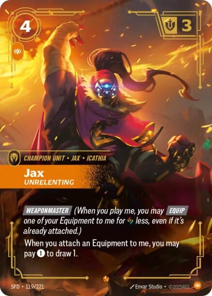 Image for Jax - Unrelenting (119/221) (Spiritforged) - Riftbound: League of Legends Trading Card Game