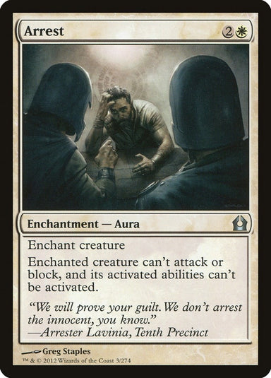 Image for Arrest (3) (Return to Ravnica) - Magic: The Gathering