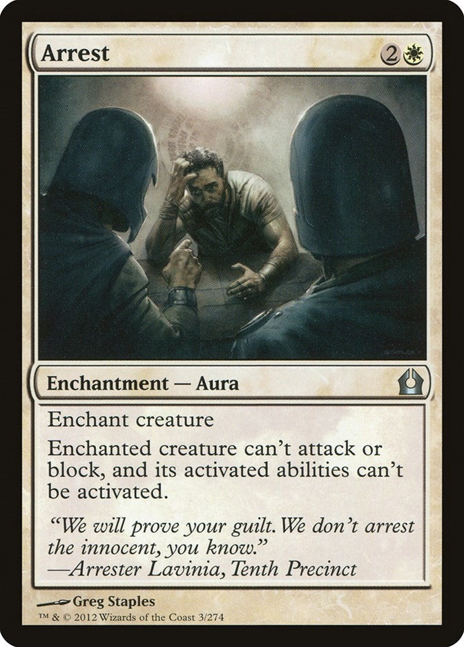 Image for Arrest (3) (Return to Ravnica) - Magic: The Gathering