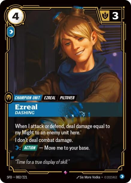 Image for Ezreal - Dashing (082/221) (Spiritforged) - Riftbound: League of Legends Trading Card Game