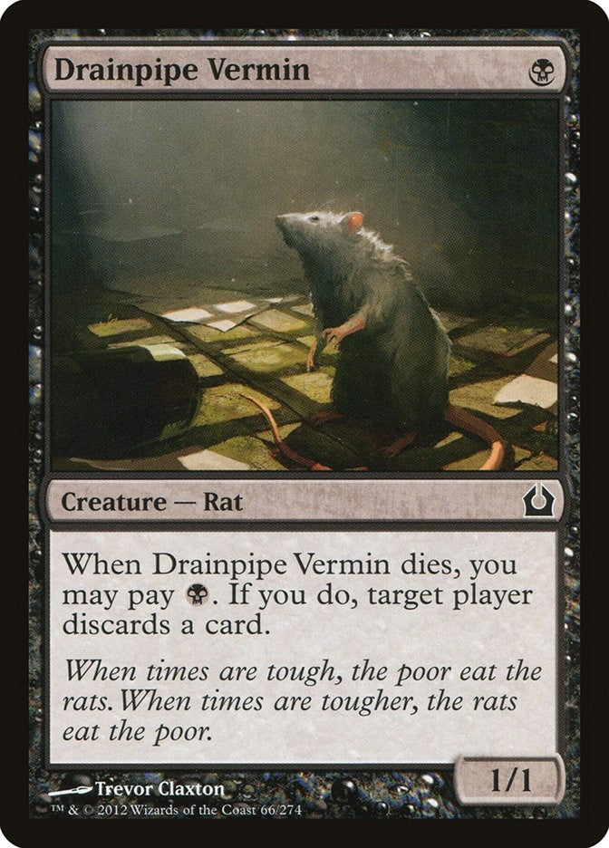 Image for Drainpipe Vermin (66) (Return to Ravnica) - Magic: The Gathering
