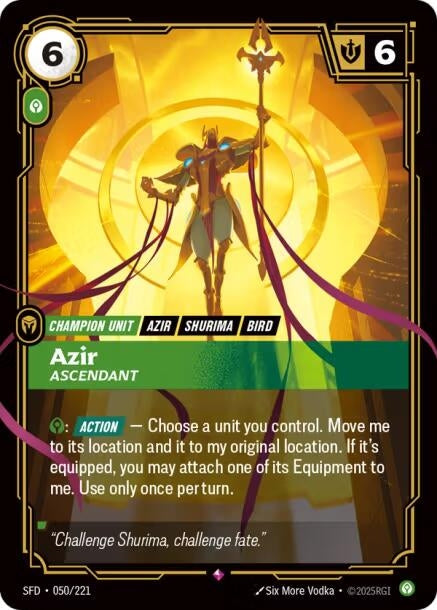 Image for Azir - Ascendant (050/221) (Spiritforged) - Riftbound: League of Legends Trading Card Game