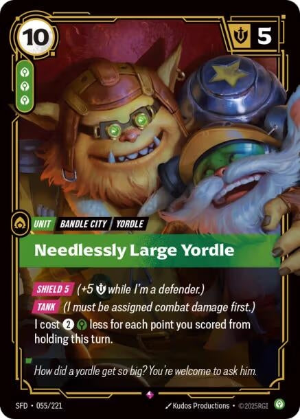 Image for Needlessly Large Yordle (055/221) (Spiritforged) - Riftbound: League of Legends Trading Card Game