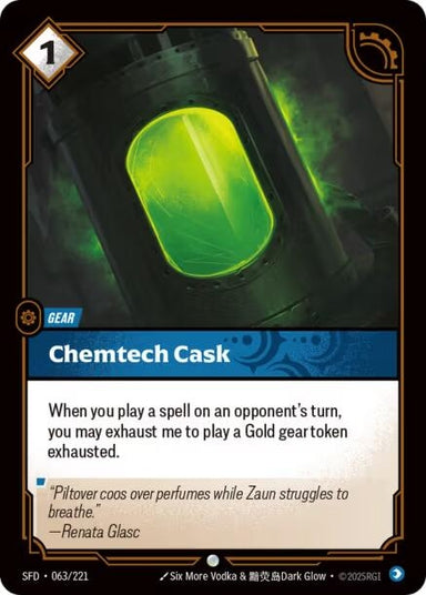 Image for Chemtech Cask (063/221) (Spiritforged) - Riftbound: League of Legends Trading Card Game