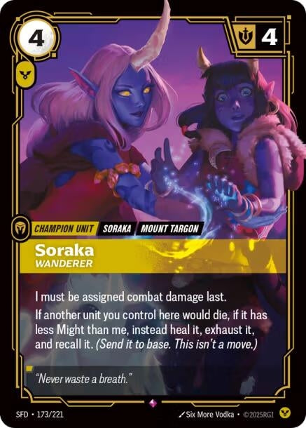 Image for Soraka - Wanderer (173/221) (Spiritforged) - Riftbound: League of Legends Trading Card Game