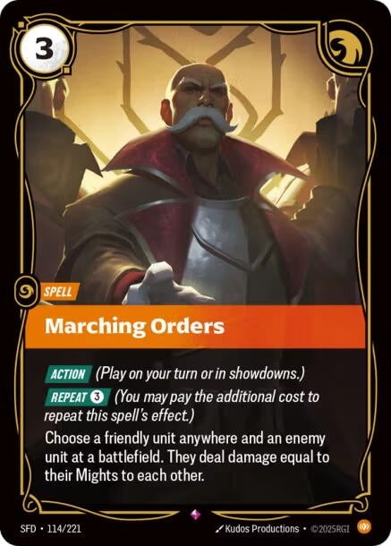 Image for Marching Orders (114/221) (Spiritforged) - Riftbound: League of Legends Trading Card Game