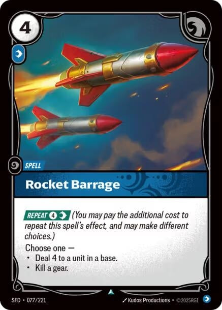 Image for Rocket Barrage (077/221) (Spiritforged) - Riftbound: League of Legends Trading Card Game
