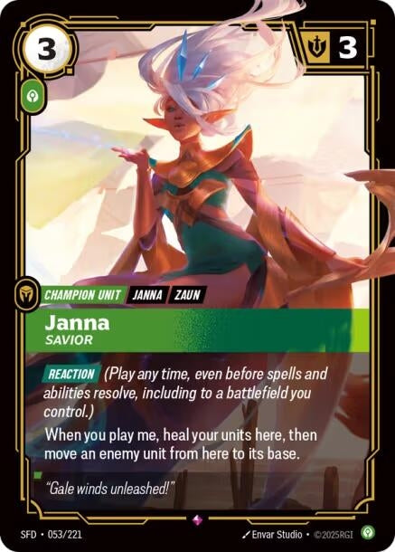 Image for Janna - Savior (053/221) (Spiritforged) - Riftbound: League of Legends Trading Card Game