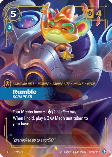 Image for Rumble - Scrapper (Alternate Art) (089a/221) (Spiritforged) - Riftbound: League of Legends Trading Card Game