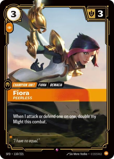 Image for Fiora - Peerless (110/221) (Spiritforged) - Riftbound: League of Legends Trading Card Game